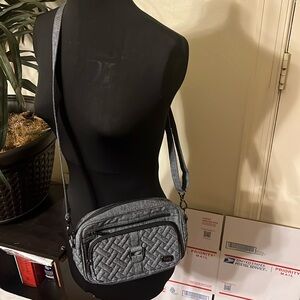 NWOT Lug Carousel Quilted Convertible Crossbody Bag Gray